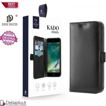 Dux Ducis Kado serijos odinis dėklas - juodas (Iphone 7/8/Se 2020/Se 2022)